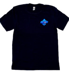 Badass Bajas Blue Camo T-Shirt - Black
